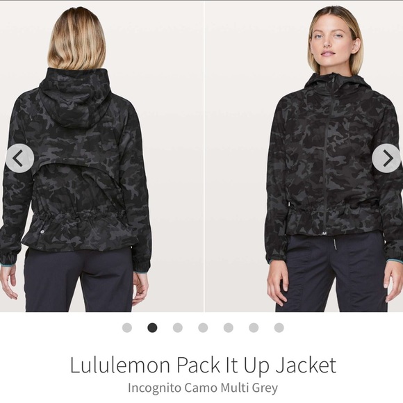 Lululemon Pack It Up Jacket Incognito Camo Multi Grey 2018 Style #: W4AVRS Sz 4 - Picture 1 of 8